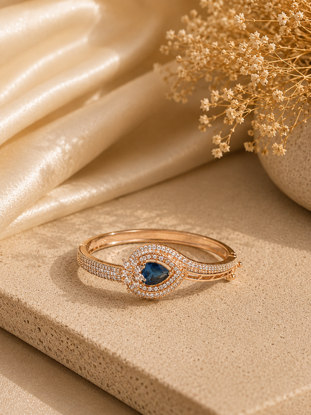 Luxury Blue AD Kada Bracelet