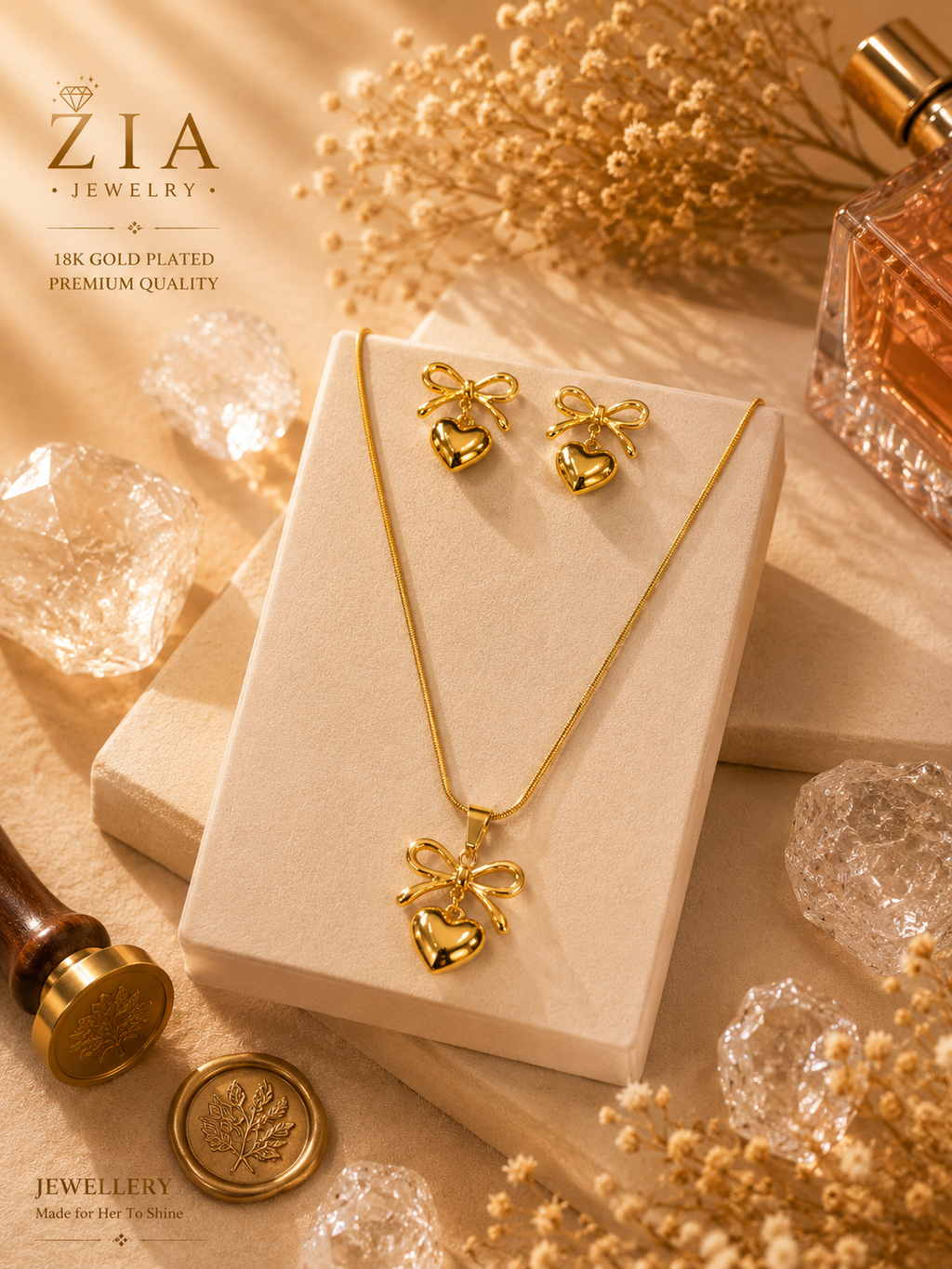18K Gold Plated Necklace Set