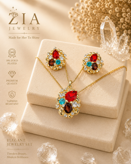 18K Gold Plated Necklace Set