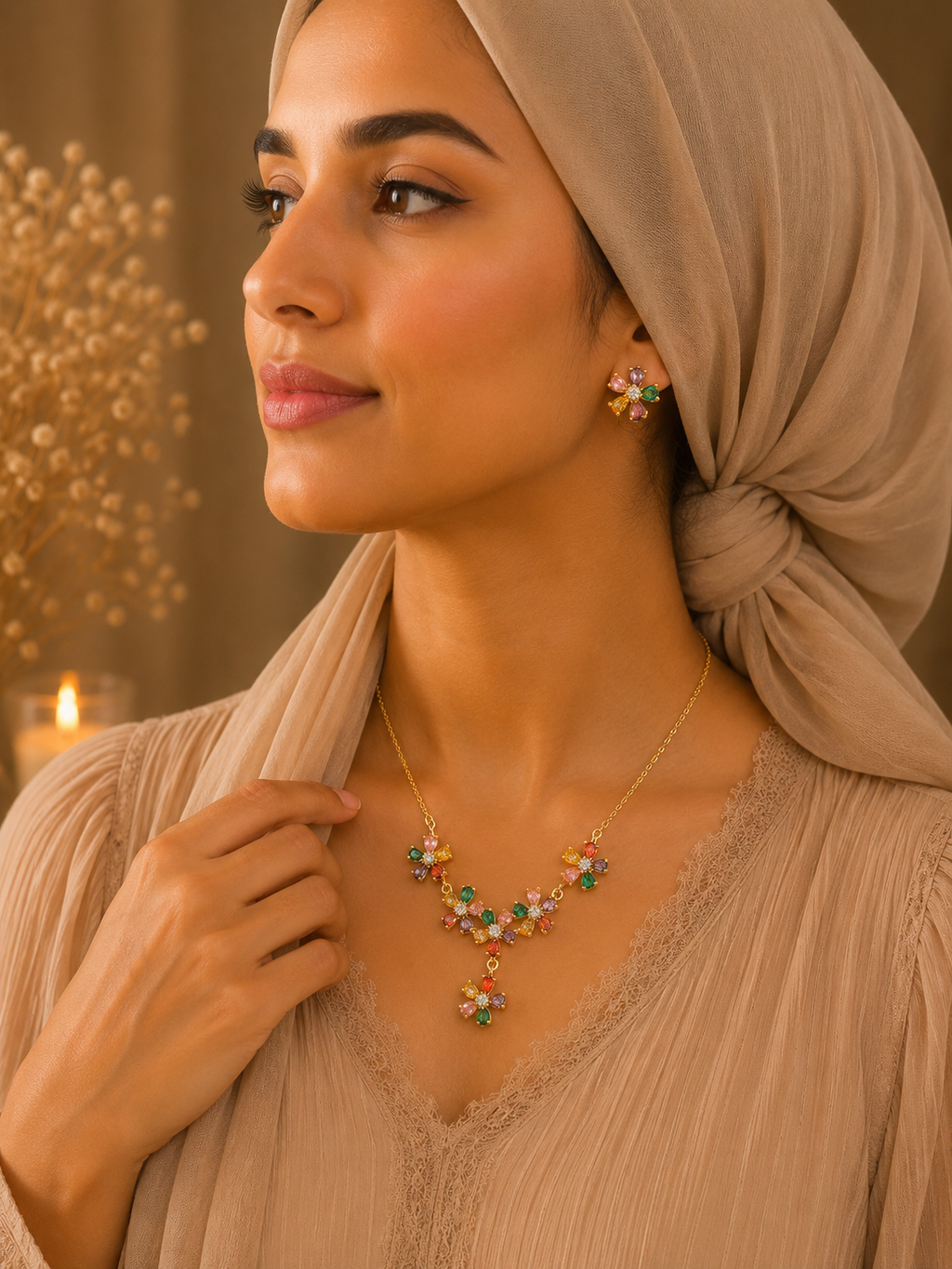 18K Gold Plated Necklace Set