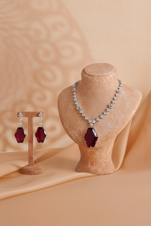 AD Ruby nacklace set