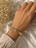 Cut Crystal Anti-Tarnish Kada Bracelet