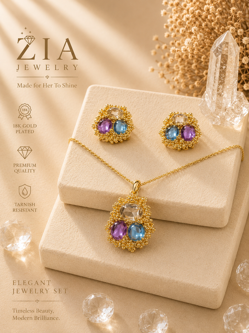 18K Gold Plated Necklace Set