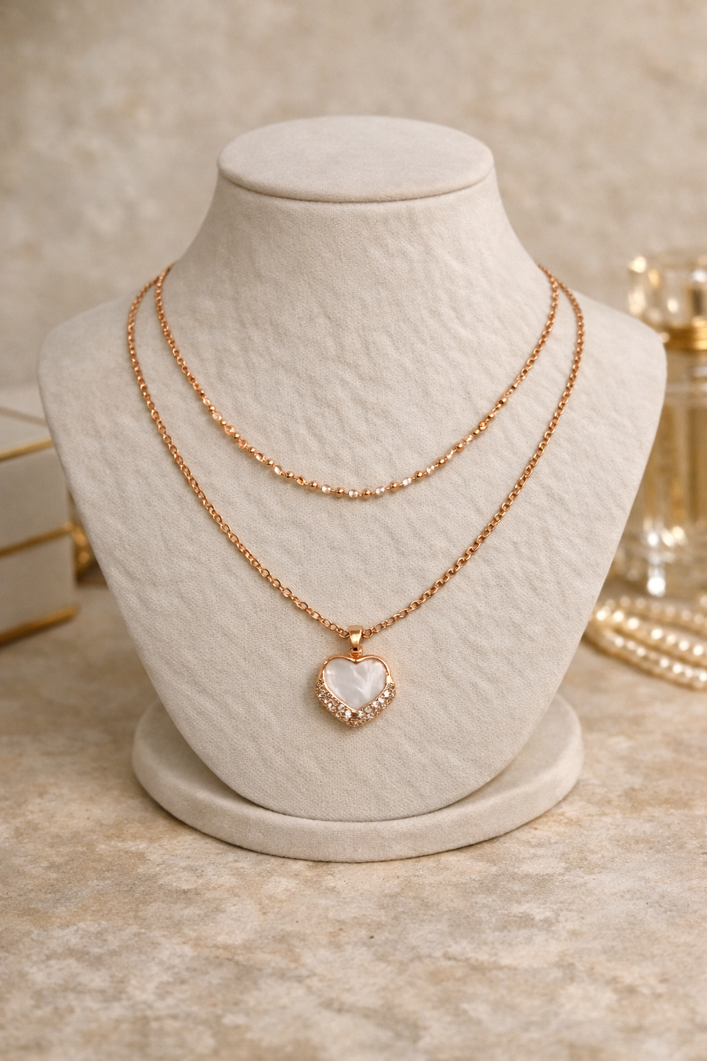 Heart Charm Layered Pendant