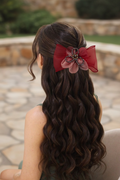 Floral Bow Hair clip