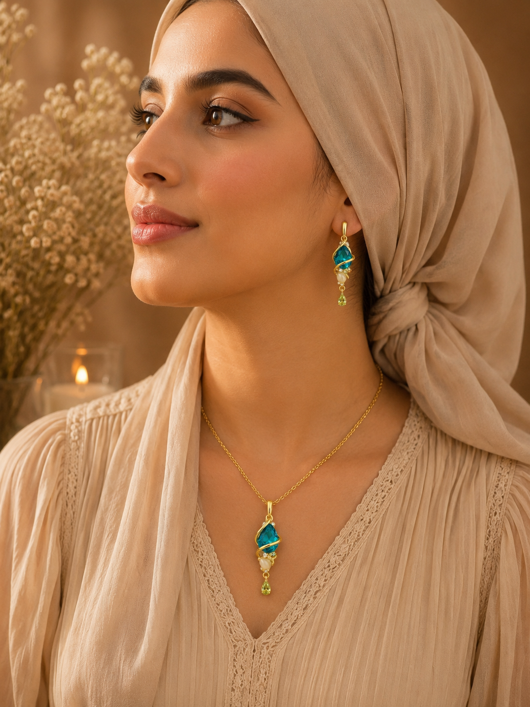 18K Gold Plated Necklace Set