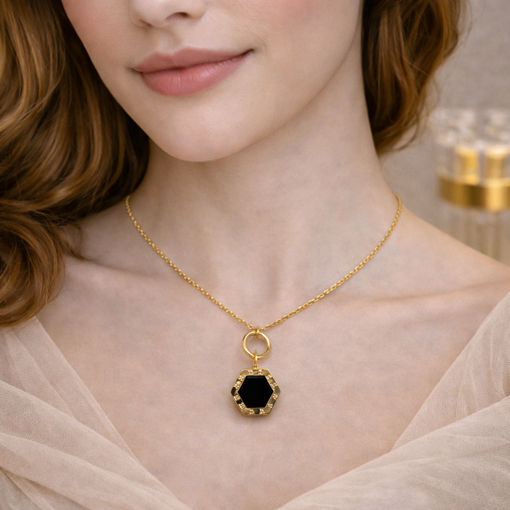 Hexagon Charm Pendant