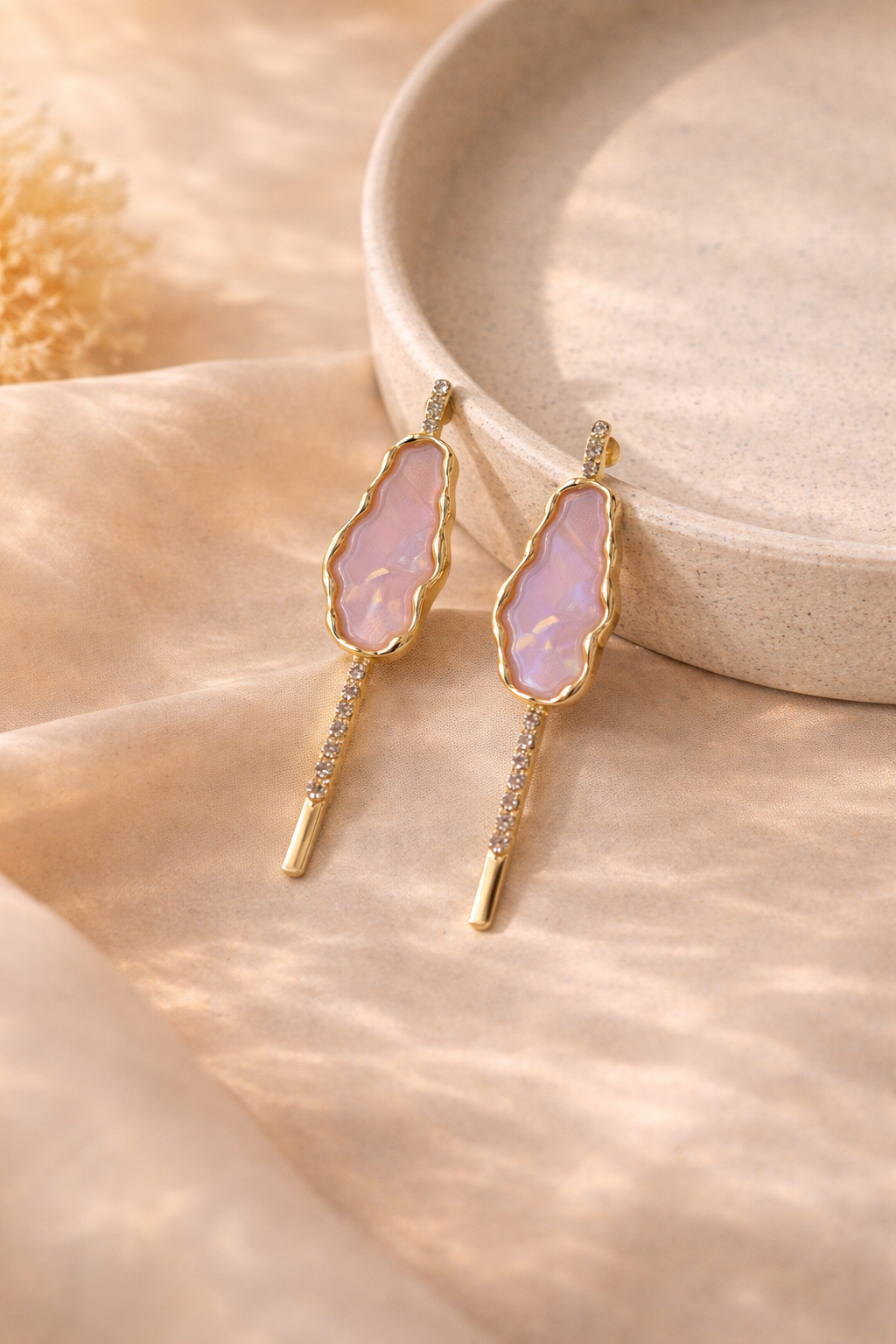 Pearl Stone Side Hair Pin