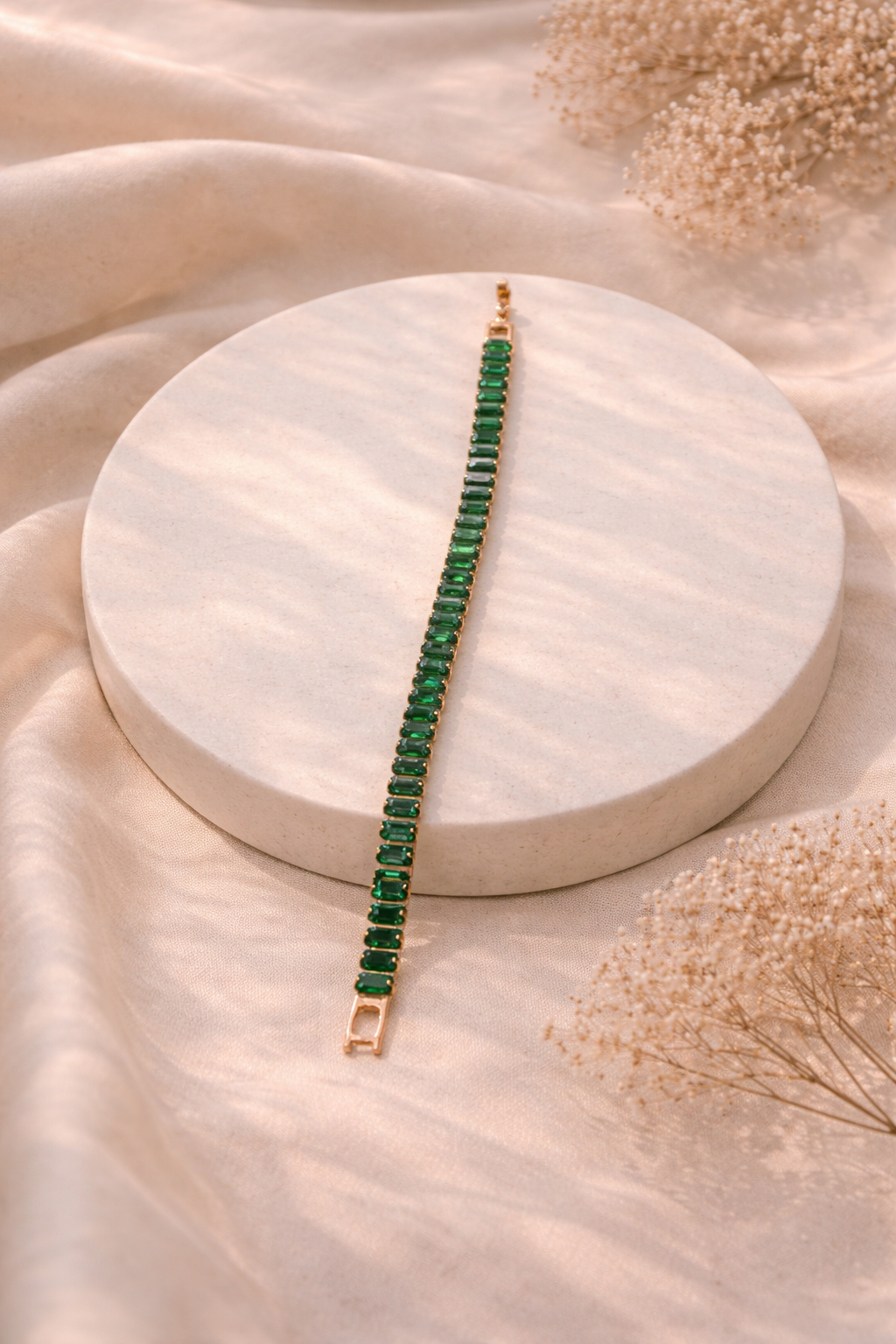 Emerald Green Tennis Bracelet