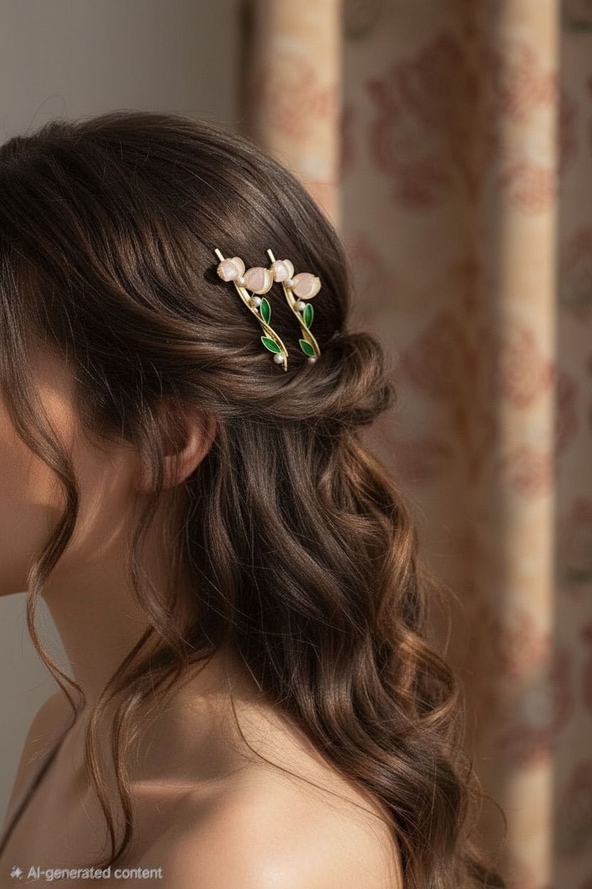 Tulip Vine Side Hair Pin