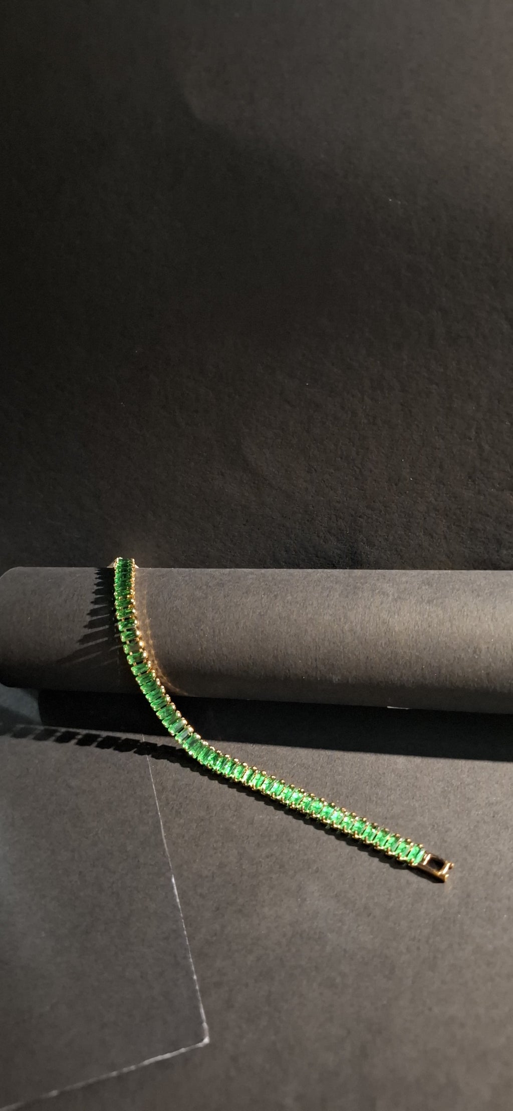 Green AD Tennis Bracelet