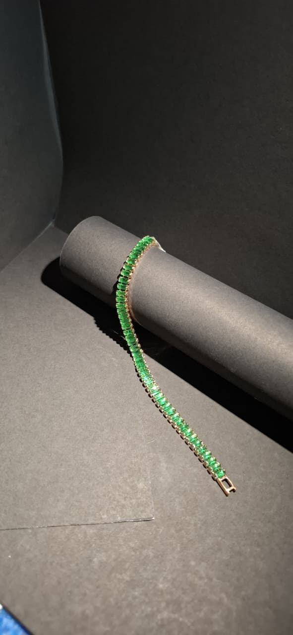 Green AD Tennis Bracelet
