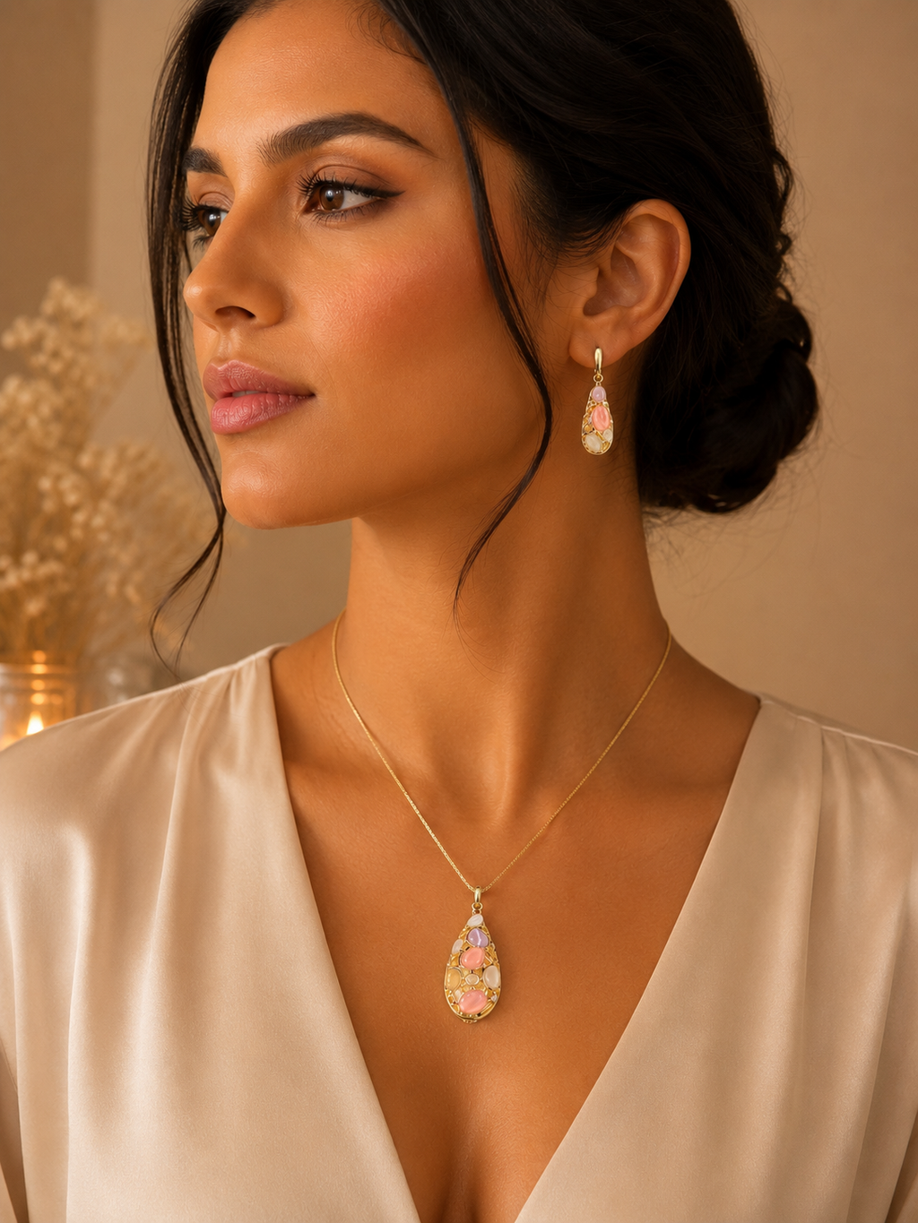 18K Gold Plated Necklace Set