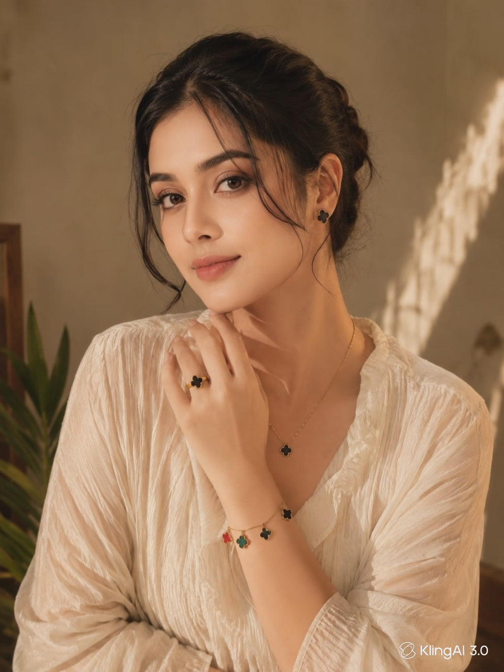 Clover Anti-Tarnish Jewelry Set
