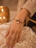 Premium Bow pearl hanging Bangle Bracelet