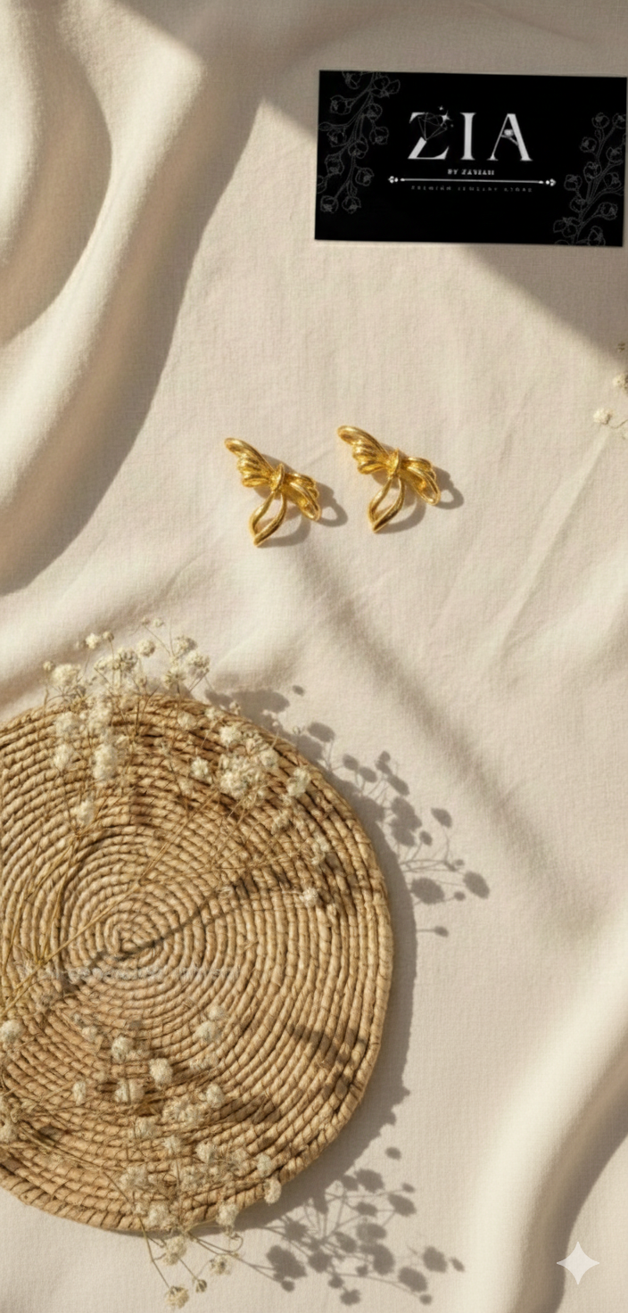 Anti-Tarnish Bow Grace Studs