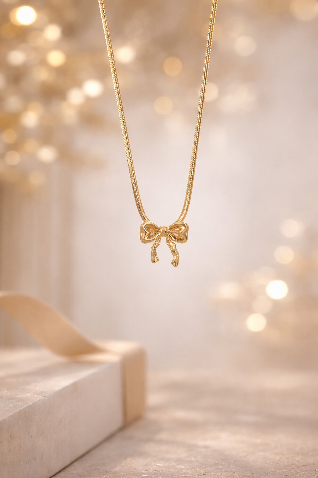 Anti-Tarnish Bow Pendant