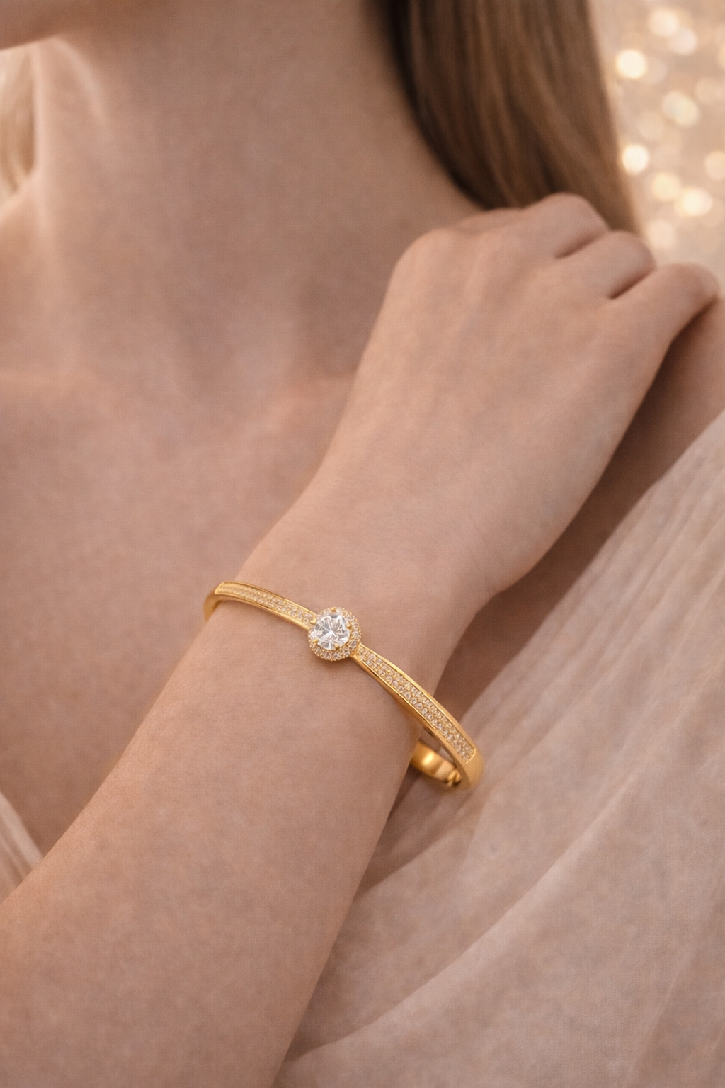 AD gold Kada Bracelet