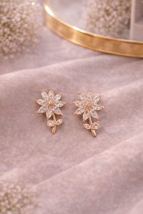 AD Floral Studs Earring