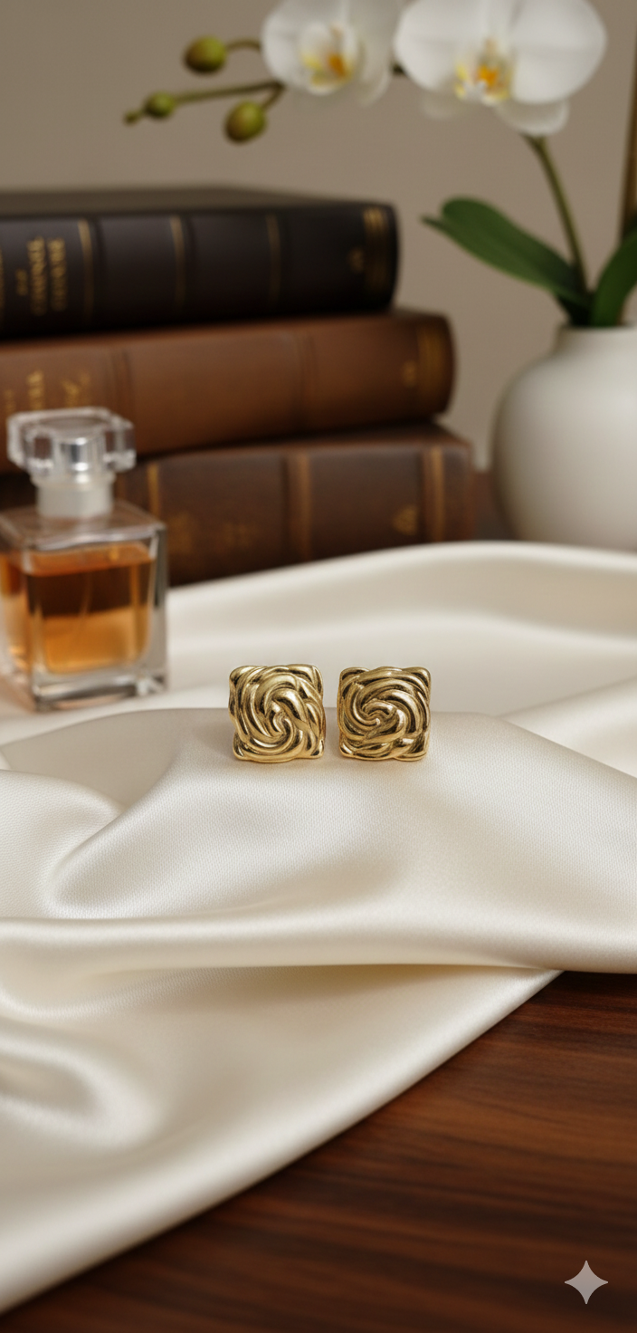 Anti-tarnish Swirl Studs