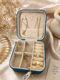 Floral CZ Jewelry Gift Set – Necklace, Bracelet & Rings with Travel Box