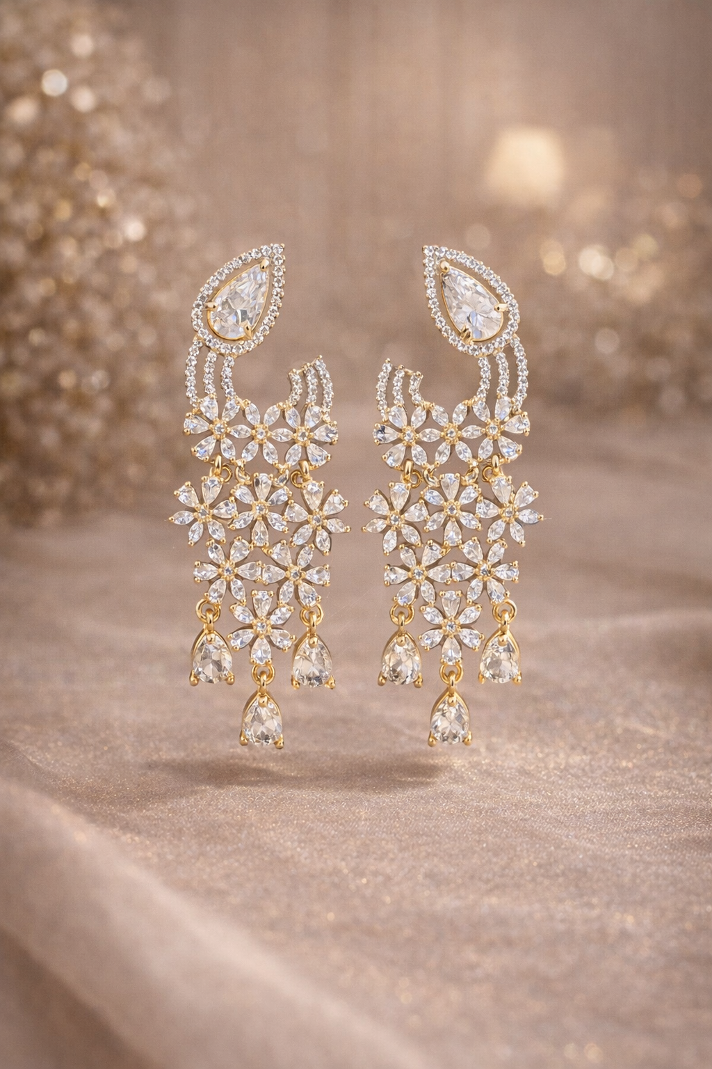 American AD Floral Earring